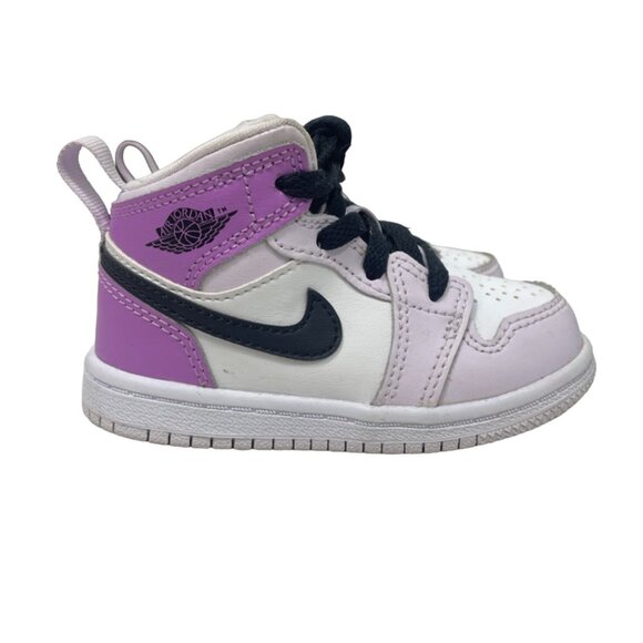 Nike Air Jordan 1Mid ALT TD 'Barely Grape' Infant Purple Sz 6C - Picture 1 of 8
